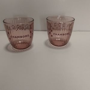 Chambord glass set of 2 Bormioli Italy NWOT